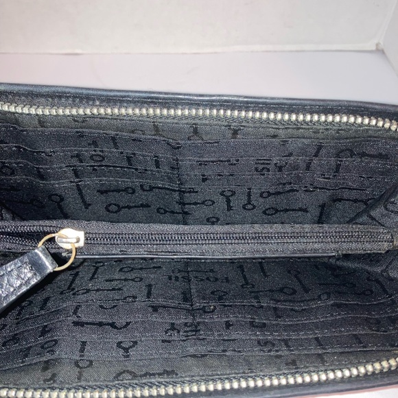 FOSSIL Black Zip Clutch Organizer Maddox Wallet - Picture 6 of 7